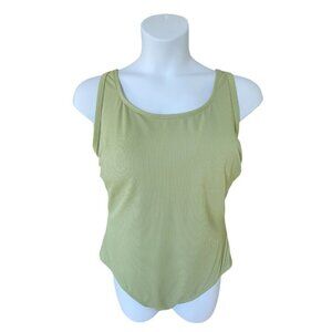 Essentials By Catalina Women's One Piece Swimsuit Plus Size 3X Olive Green New